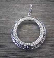 Bizel de plata 925 mexicano para moneda de 1 OZ de 40mm plata real 