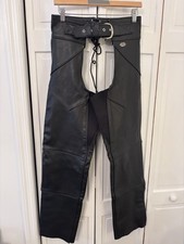 Harley-Davidson NWT Black Leather Women's Chaps Size Med 98046-19VW/000M picture