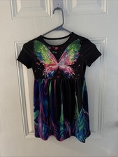 Girls Butterfly Dress 3D Print Size 5-6 picture