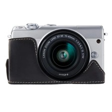 For Canon Eos M100 Pu Leather Camera Half Case Base 1/4 Inch picture