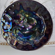 Fenton For Mimi Amethyst Farmyard Carnival Plate 11.5 Inches picture