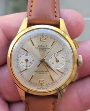 VINTAGE DIONIS CHRONOGRAPH LANDERON 48 GOLD PLATED MEN'S 38MM  picture