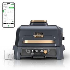Ninja Woodfire ProConnect Premium XL Outdoor Grill Smoker Blue Gold picture