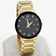 Bulova Modern Futuro Calendar Quartz Stainless Steel Men's Watch 42 MM 97D116 picture