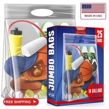 [25 Bags] Jumbo Extra Large Zipper Food Storage Bags with Handle, 10 Gallon Heav picture