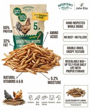 Hatortempt 5lb Dried Mealworms Chickens Wild Birds Feather Growth Egg Production picture