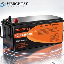 12V 200Ah LiFePO4 Lithium Battery Deep Cycle 2560Wh 200A BMS for RV Off-grid picture