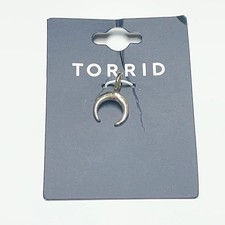 Torrid Crescent Moon Charm Gold Tone Horn Pendant Celestial Jewelry picture