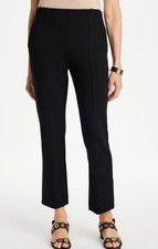 Chico’s So Slimming Juliet Straight Crop Pant Size 1.5/10 Black Stretch $89.50 picture