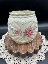 Vintage Royal Heritage Cameo Ribbon Sugar Bowl Floral Gold Trim Porcelain picture