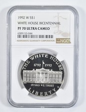 1992-W White House Commemorative Proof Silver Dollar PF70 NGC picture