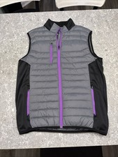 NWT Sunderland of Scotland Golf Vest Mens L Technical Padded Gilet Gray picture