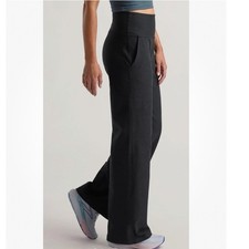 Beyond Yoga Spacedye Laid Back High Waisted Wide Leg Pants Small Dark Gray NEW picture