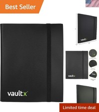 Lightweight 360-Card Trading Card Binder with Secure Elastic Strap - Black picture