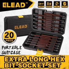 20PC Extra-Long Allen Hex Bit Socket Set 3/8