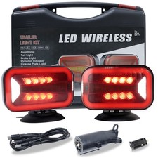 5-in-1 Wireless Magnetic LED Trailer Lights IP67 USB-C Rechargeable Tow Lamp Kit picture