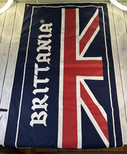 1970s Vintage Brittania Sportswear Union Jack 2 Sided Promo Display Banner 50x30 picture