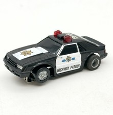 Tyco HO Vintage 1985 Ford Mustang Fox Body Highway Patrol Slot Car GUC READ picture