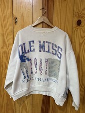 Ole Miss Rebels Vintage Crewneck Sweatshirt University of Mississippi, XL picture