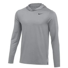 Nike Men's Hyper Dri-FIT Long Sleeve Hooded Top CU9458-012 Wolf Grey NWT picture