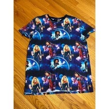 Cakeworthy The Marvels T-Shirt All Over Print Superhero Graphic Tee XL picture