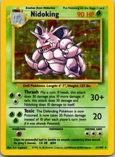 Pokemon TCG Nidoking 11/102 Base Set Holo Rare English 1999 WOTC HP 90 💎 picture