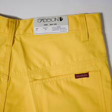 VTG NWT 80s Sasson Yellow Carpenter Jeans Taiwan ROC Men 34x32 (32x32 Actual) B1 picture