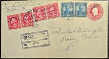 Clifton WY 4 2c + 2 5c 4th Bureau Registered 1930 DPO 1907-1947 Weston County  picture