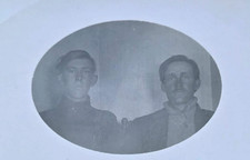 Vintage 1904 RPPC Brothers or Friends John & Carl Photo Postcard picture