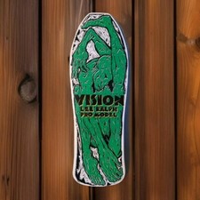 White green VISION LEE RALPH PRO MODEL  SKATEBOARD DECK 10.25x30.5 Rare Color  picture