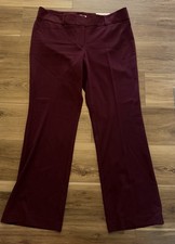 NWT loft Burgundy Original Trousers Size 14 picture