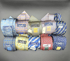 HERMES 10 Neckties Lot 100% Silk Vintage Ties Made in France 2 With Tags Luxury picture