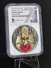 2024 Niue $5 Passage to Oz 2 oz .999 Silver Antiqued Gilt NGC MS70 picture