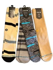 STANCE TRIO WITH 4 PAIRS OF CREW SOCKS. ICON MEETS DWAYNE WADE NWT SIZE LARGE. picture