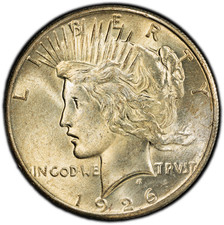 1926-P PCGS MS64 Peace Dollar | Attractive Gold Toning | 40th Anniversary Label picture