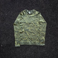 Lululemon Swiftly Tech Long Sleeve Crew Green Swirl Thumbholes Top Size 8 picture
