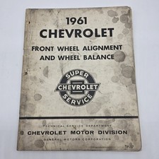 Original 1961 61 Chevrolet Front Wheel Alignment Service Book TP-17 picture