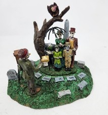 Vtg Lemax Funeral Photo Cemetery Spooky Town 93713 Halloween Village *Damaged picture
