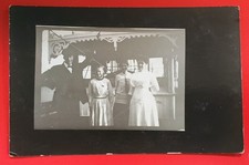 RPPC Captain Of Boat Ferry Poses On Board With Family Ships Wheel In Background  picture