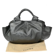 LOEWE Logo Nappa Aire Anagram Shoulde Hand Bag Leather Gray SHW Spain 85KD353 picture