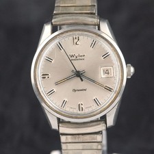 Vintage 1960s Wyler Incaflex Dynawind Automatic Date 34mm Swiss Men’s Watch picture