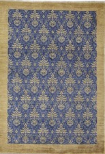 406 x 6.05 ft  Oriental Area Rug  hand Knotted Oushak New Blue Pakistan  picture