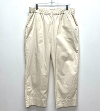 Everlane Easy Pants Womens Cream Cotton Straight Leg Elastic Waist Pull On XL picture