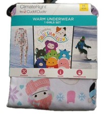 ClimateRight By Cuddl Duds Pajamas Girls Size M 8/10 Thumbholes picture