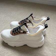 Dream Pairs Women's Athletic Low Top Mesh Lace-Up Sneakers White Brown Black picture