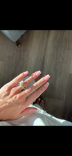 this engagement ring is in perfect condition it's a 3 carat moissanite 18k gold picture