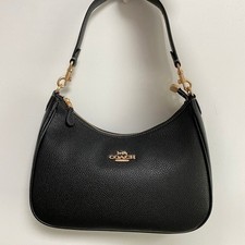 COACH Lori Shoulder Bag Black Pebbled Leather Gold Hardware Style CJ517 Freeship picture