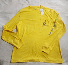 NWT Vineyard Vines Men’s Small Duck Hunt Graphic Long Sleeve Pocket Tee Yellow picture