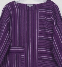 Habitat Clothes To Live In Top Medium Purple 3/4 Sleeve Artsy Lagenlook Womens picture