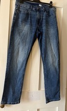 F&F indigo Stretch Denim Freefit Slim Leg Jeans W34 L30